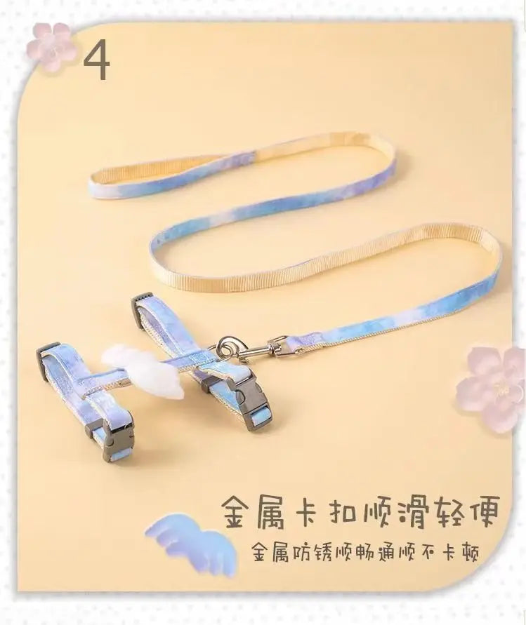 고양이 Cute Cartoon Cat Harness Walking Pet Harnesses and Leash Set for Cats Gatos Kitten Garfield mascotas Accessories Supplies