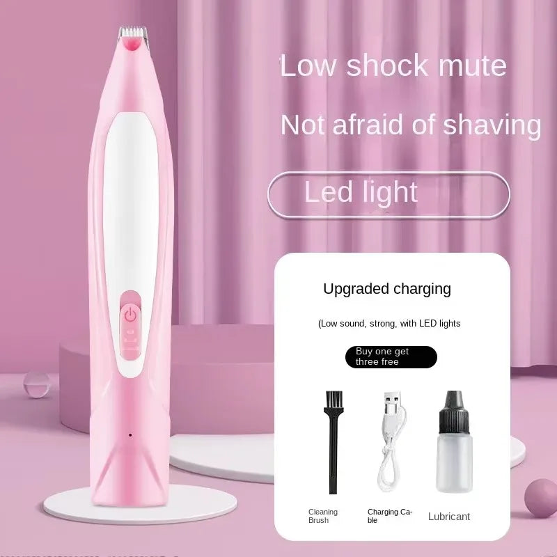Professional Rechargeable Pet Hair Trimmer Low Noise Cat Clipper Grooming Tool for Cat/Dogs Claw Care Electric Pet Shaver Codos