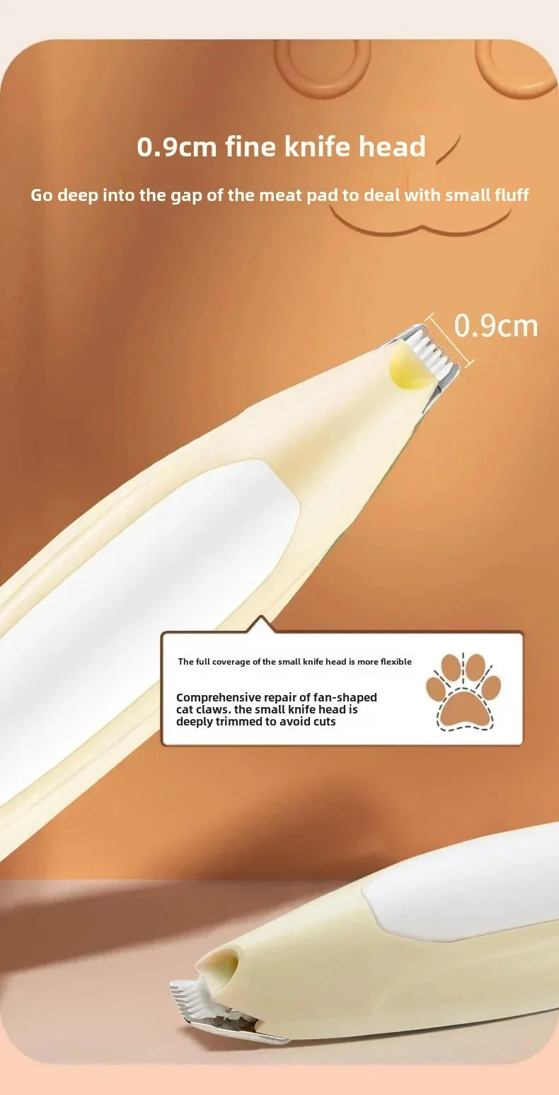 Professional Rechargeable Pet Hair Trimmer Low Noise Cat Clipper Grooming Tool for Cat/Dogs Claw Care Electric Pet Shaver Codos