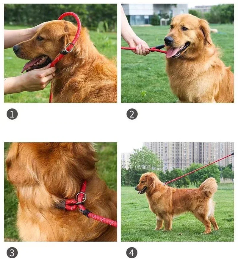 Reflective Pad Big Dog Leash for Training Walking Pet P Chain for Medium Large Dogs Malinois Collie Leashes mascotas Accessories