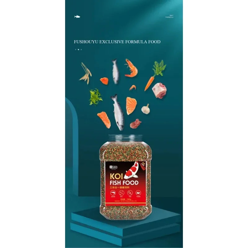 YEE Granular Mixed Koi Fish Food Gold Fish Feed Bagged Pets Supplies