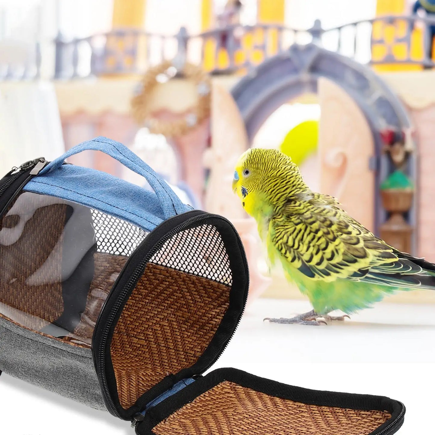 Parrot Out Bag Small Carrier Breathable Bird Travel Cage Foldable Outdoor Pet Toys Clear Backpack Portable Lightweight Dog