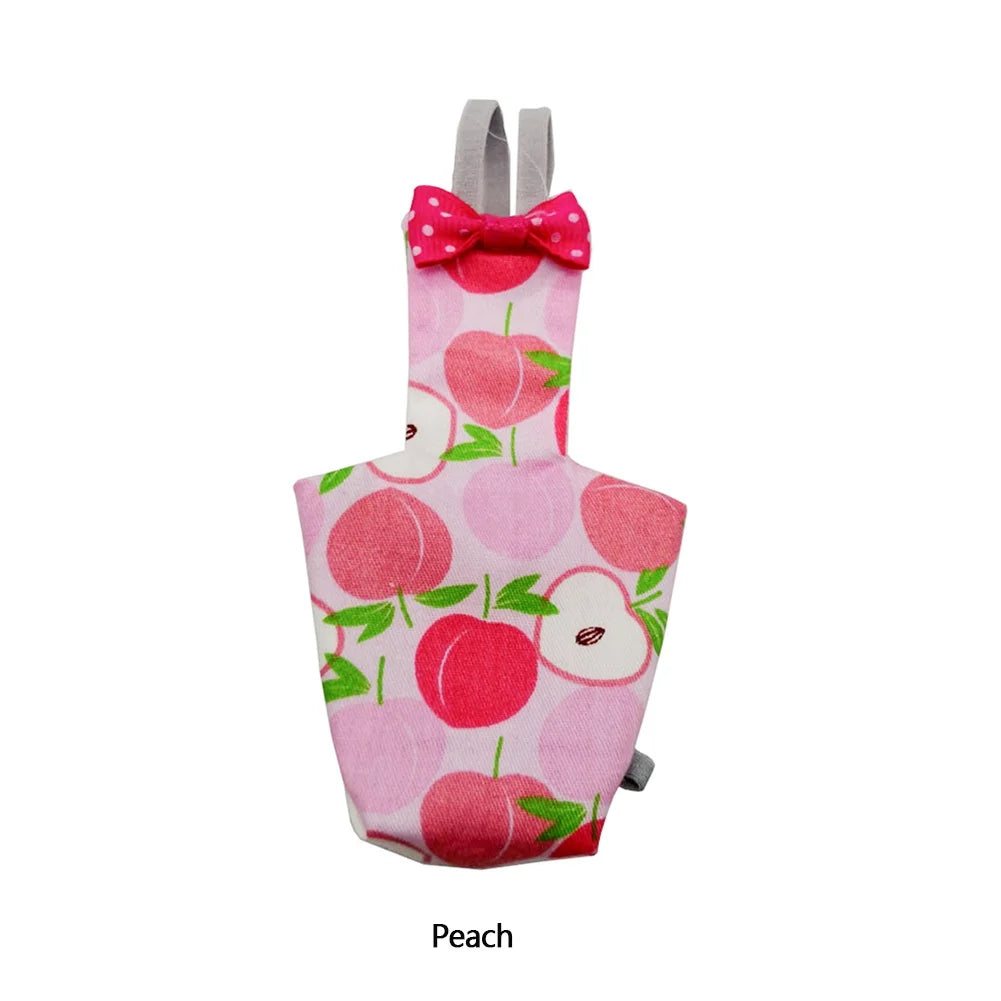 Parrot Diaper with Bowtie Cute Colorful Fruit Floral Cockatiel Pigeons Small Medium Large Pet Birds Flight Suit Clothes Washable
