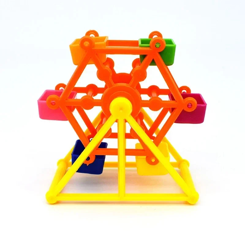 Bird Foraging Toys Creative Parrot Feeder Rotate Training Toys Intelligence Growth Cage Colorful Pecking Windmill Toy