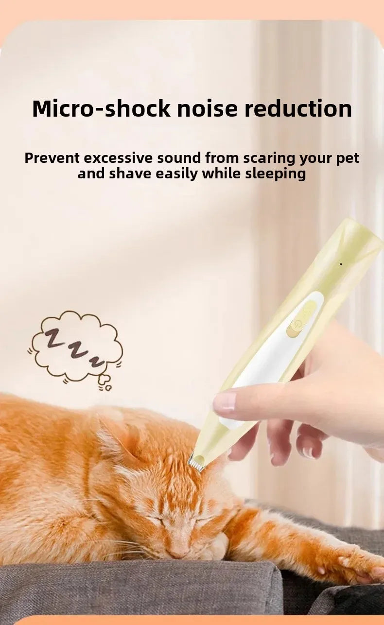 Professional Rechargeable Pet Hair Trimmer Low Noise Cat Clipper Grooming Tool for Cat/Dogs Claw Care Electric Pet Shaver Codos