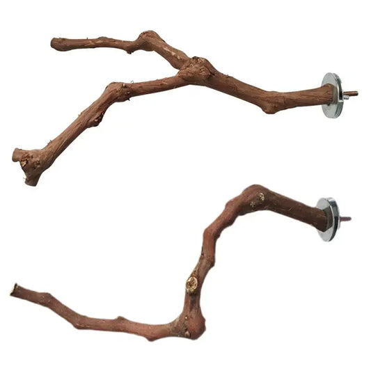 Pet Parrot Bird Standing Stick Wood Pole Bird Cockatiel Parakeet Perches Bite Claw Grinding Toy Bird Cage Accessories