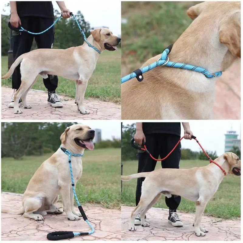 Reflective Pad Big Dog Leash for Training Walking Pet P Chain for Medium Large Dogs Malinois Collie Leashes mascotas Accessories