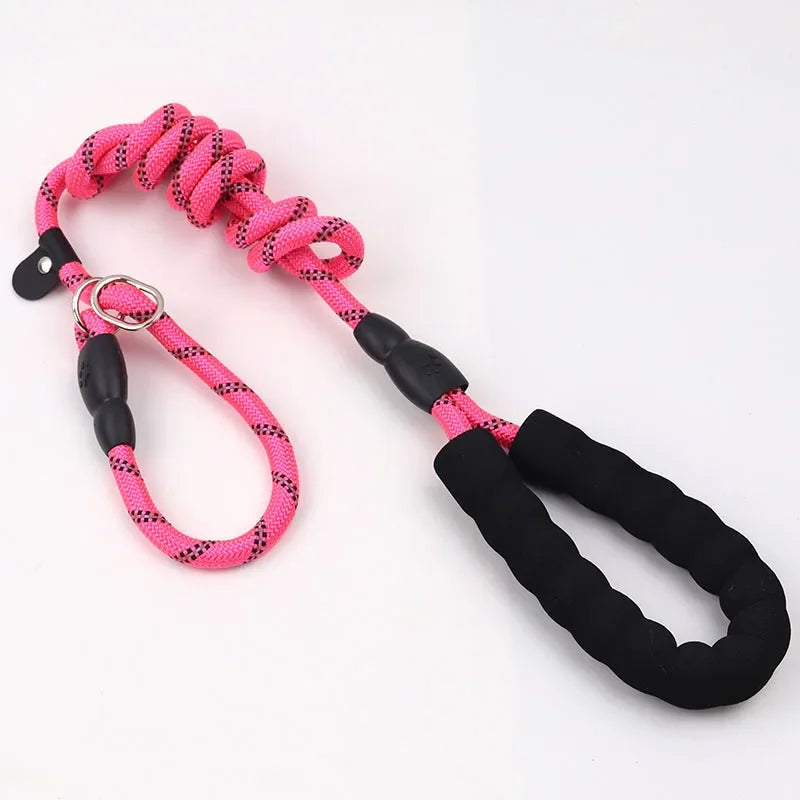 Reflective Pad Big Dog Leash for Training Walking Pet P Chain for Medium Large Dogs Malinois Collie Leashes mascotas Accessories