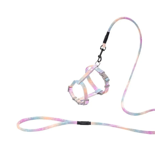 Pet Supplies Adjustable Cat Harness and Leash Set Gradient Escape Proof Pet Harness Soft Lightweight Kitten Strap Collar Travel