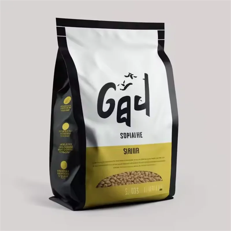 1000pcs Customized Pet Dog Food Cat Food Composite With Zipper 8 sides Flat Bottom Dog Pet Food Packaging Bag wj70