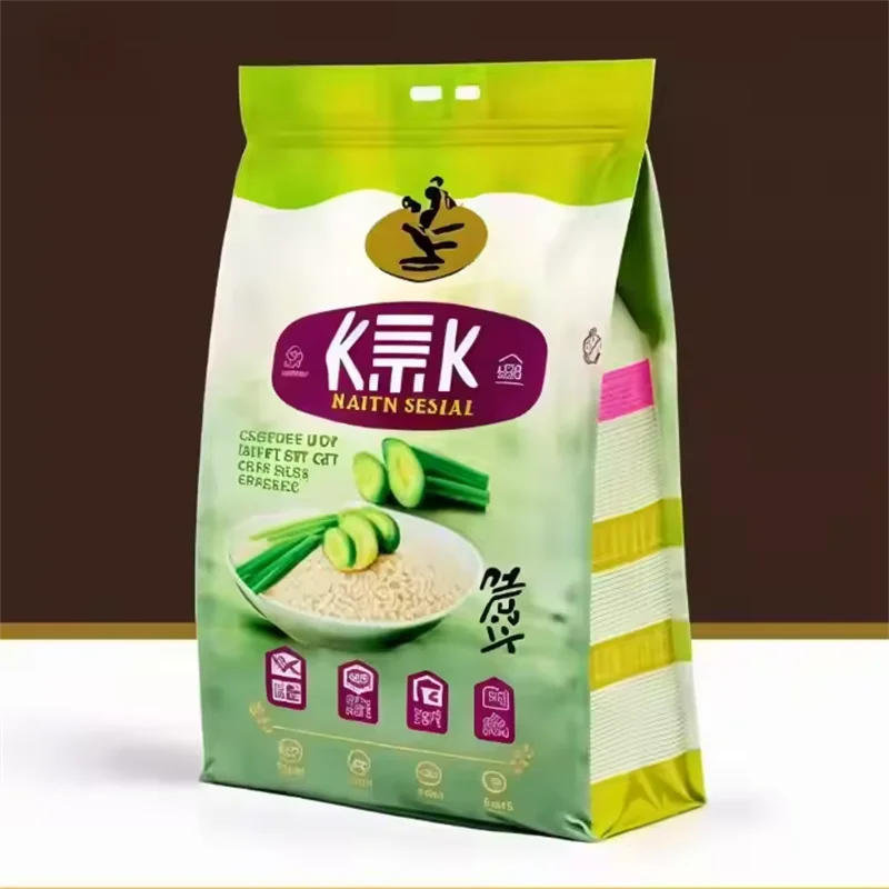 1000pcs Customized Pet Dog Food Cat Food Composite With Zipper 8 sides Flat Bottom Dog Pet Food Packaging Bag wj70