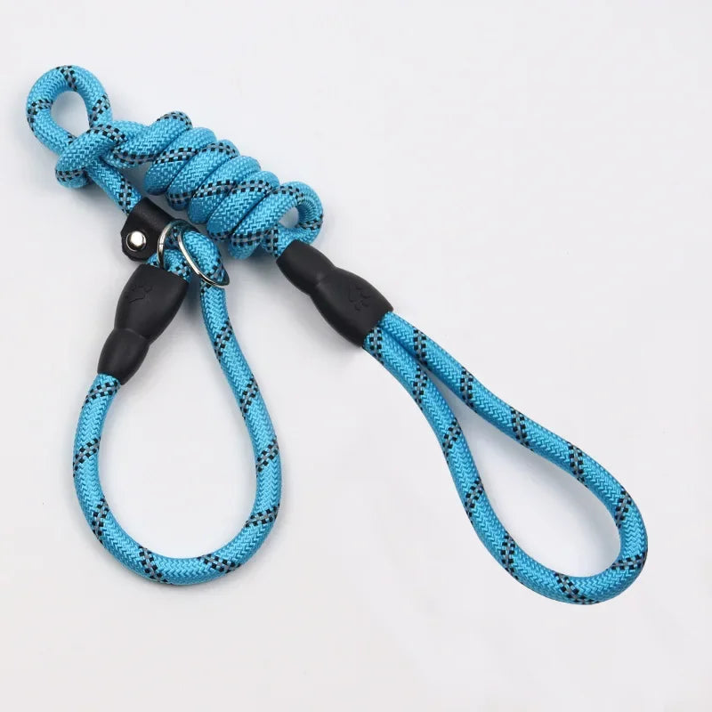 Reflective Pad Big Dog Leash for Training Walking Pet P Chain for Medium Large Dogs Malinois Collie Leashes mascotas Accessories