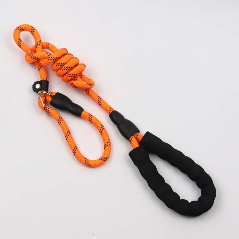 Reflective Pad Big Dog Leash for Training Walking Pet P Chain for Medium Large Dogs Malinois Collie Leashes mascotas Accessories
