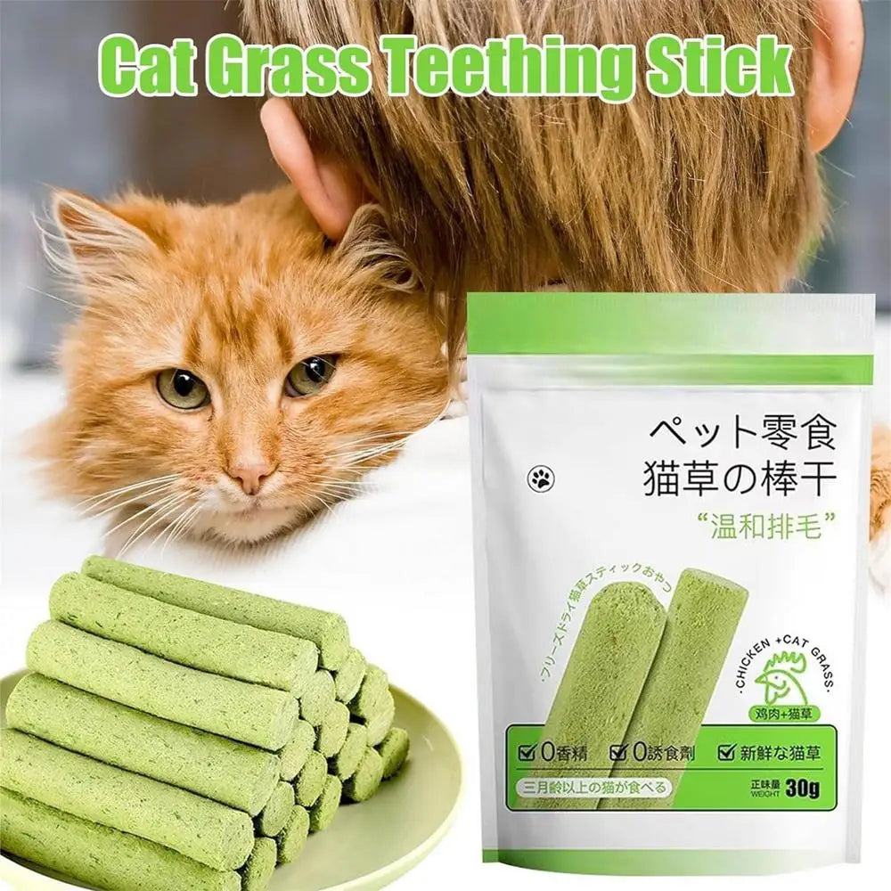 Cat Grass Teeth Stick Kitten Cat Mouth Healthy Chew Toy Pet Snacks For Cat Kitten Cleaning Teeth Hairball Removal