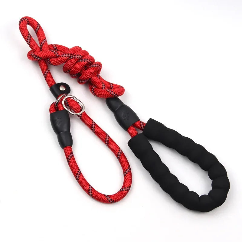 Reflective Pad Big Dog Leash for Training Walking Pet P Chain for Medium Large Dogs Malinois Collie Leashes mascotas Accessories