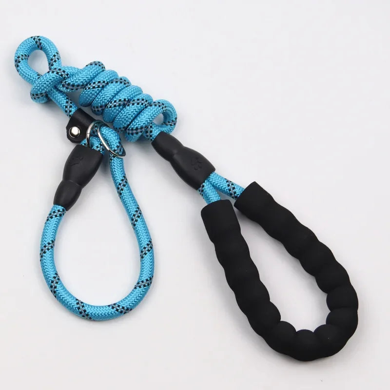 Reflective Pad Big Dog Leash for Training Walking Pet P Chain for Medium Large Dogs Malinois Collie Leashes mascotas Accessories