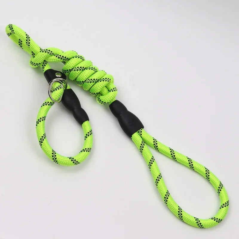 Reflective Pad Big Dog Leash for Training Walking Pet P Chain for Medium Large Dogs Malinois Collie Leashes mascotas Accessories