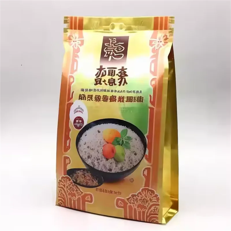 1000pcs Customized Pet Dog Food Cat Food Composite With Zipper 8 sides Flat Bottom Dog Pet Food Packaging Bag wj70
