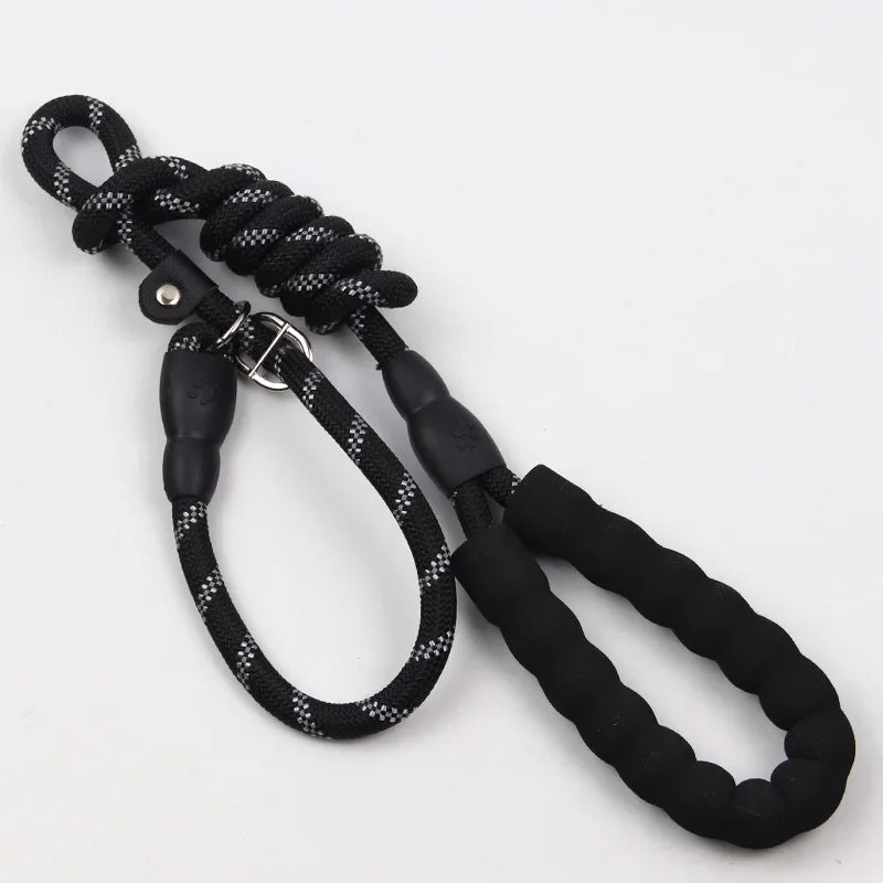 Reflective Pad Big Dog Leash for Training Walking Pet P Chain for Medium Large Dogs Malinois Collie Leashes mascotas Accessories