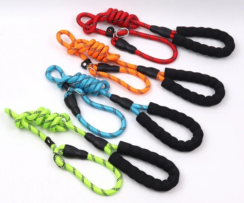 Reflective Pad Big Dog Leash for Training Walking Pet P Chain for Medium Large Dogs Malinois Collie Leashes mascotas Accessories